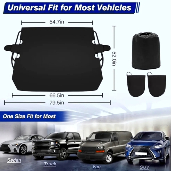Autofit Other - Universal Black Car Truck SUV Windshield and Mirror Covers